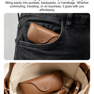 AI Glasses-Camera 8MP-Black Frame with transparency lens +Brown Color Charging Case - 图片 3