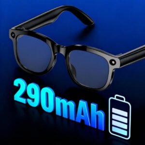 Smart AI Translation Glasses-Camera 8MP-Black Frame with transparency lens - 图片 1