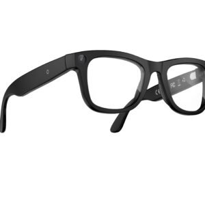 AI Glasses-Camera 8MP-Black Frame with transparency lens +Black Color Charging Case - 图片 8