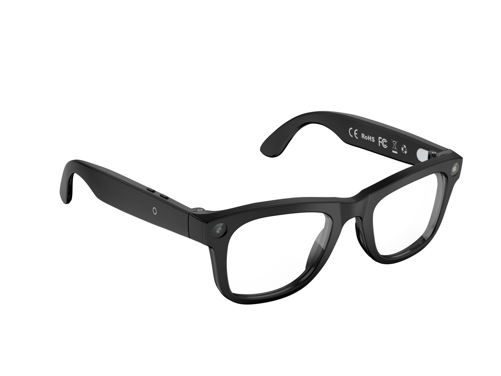 AI Glasses-Camera 8MP-Black Frame with transparency lens +Black Color Charging Case - 图片 6