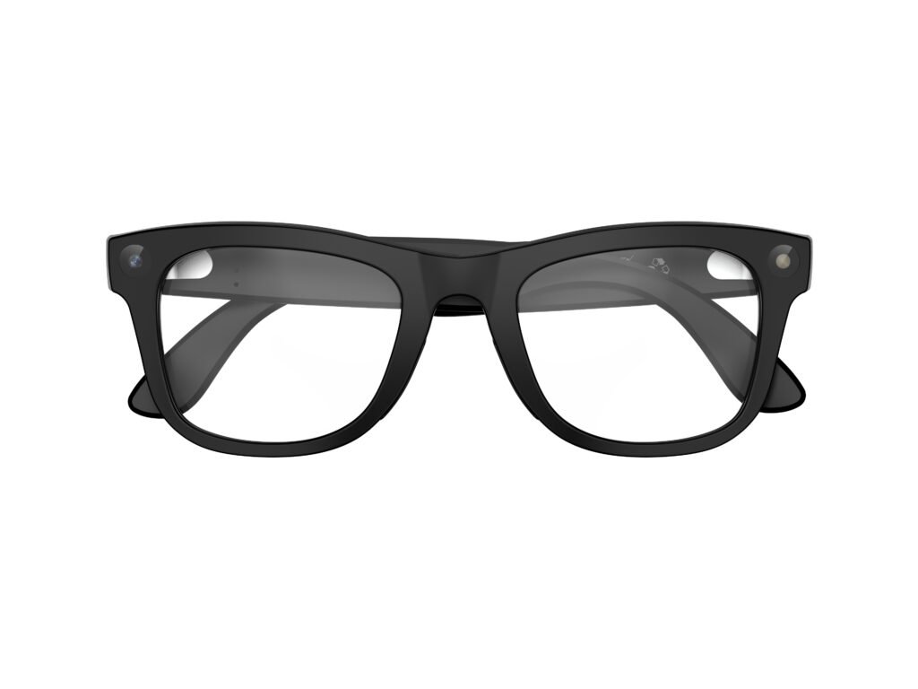 AI Glasses-Camera 8MP-Black Frame with transparency lens +Black Color Charging Case