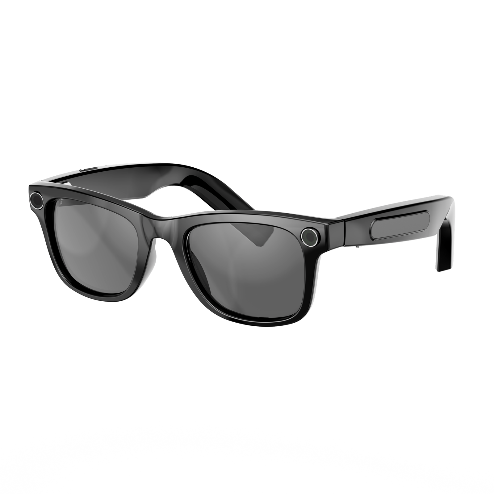 AI Glasses AG01-High Quality 2GB-Camera 8MP-410MaH Battery-Glossy Black Frame with Black Lens - 图片 2