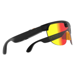 AI Smart Glasses Anti-shake 1080 HD Video Recording 8MP Camera Audio Cycling Sport Glasses Sunglasses-Orange Lens Color - 图片 2