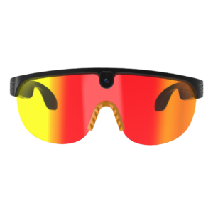 AI Smart Glasses Anti-shake 1080 HD Video Recording 8MP Camera Audio Cycling Sport Glasses Sunglasses-Orange Lens Color - 图片 7
