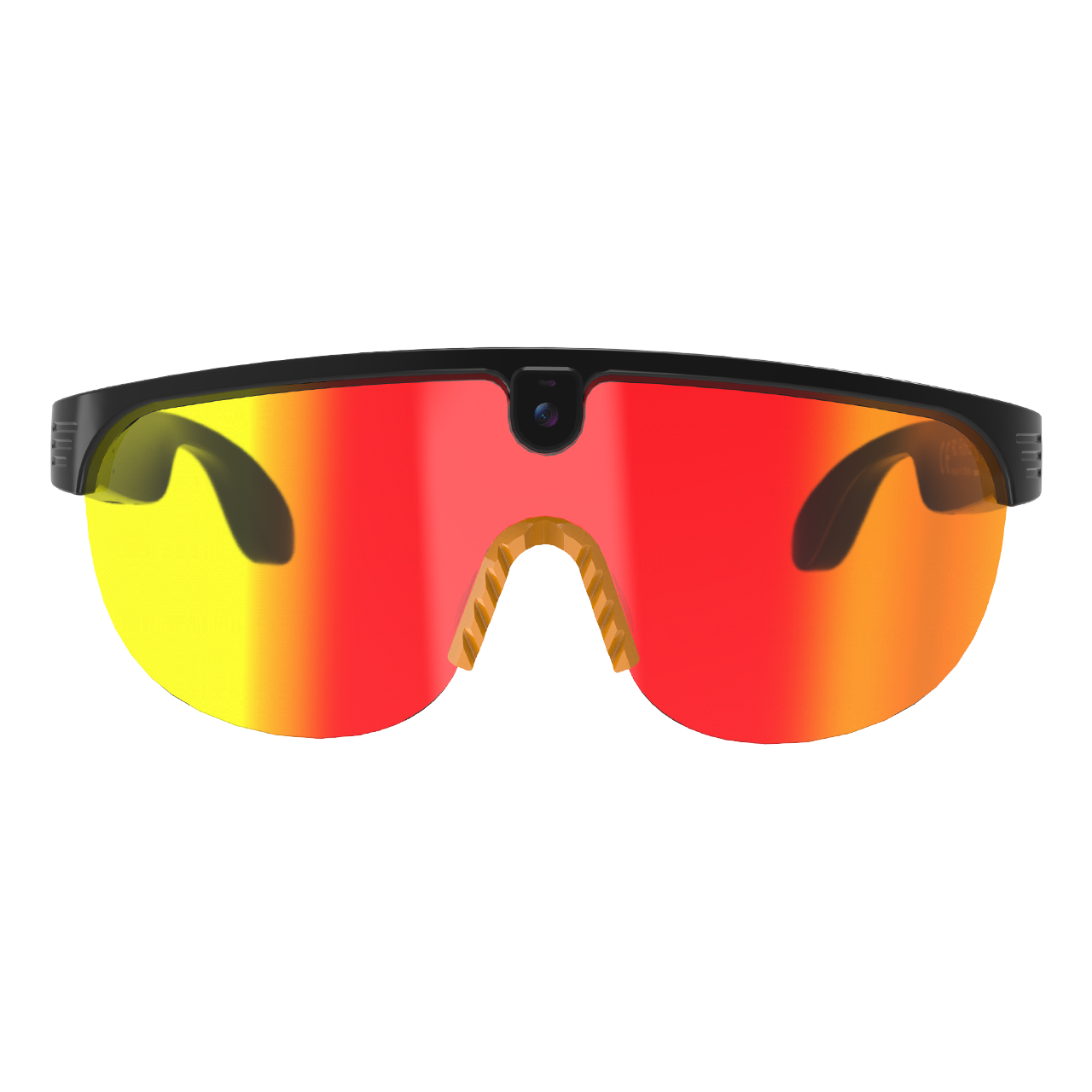 AI Smart Glasses Anti-shake 1080 HD Video Recording 8MP Camera Audio Cycling Sport Glasses Sunglasses-Orange Lens Color - 图片 7