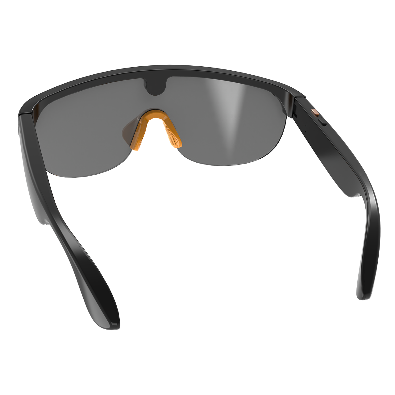 AI Smart Glasses Anti-shake 1080 HD Video Recording 8MP Camera Audio Cycling Sport Glasses Sunglasses-Orange Lens Color - 图片 6