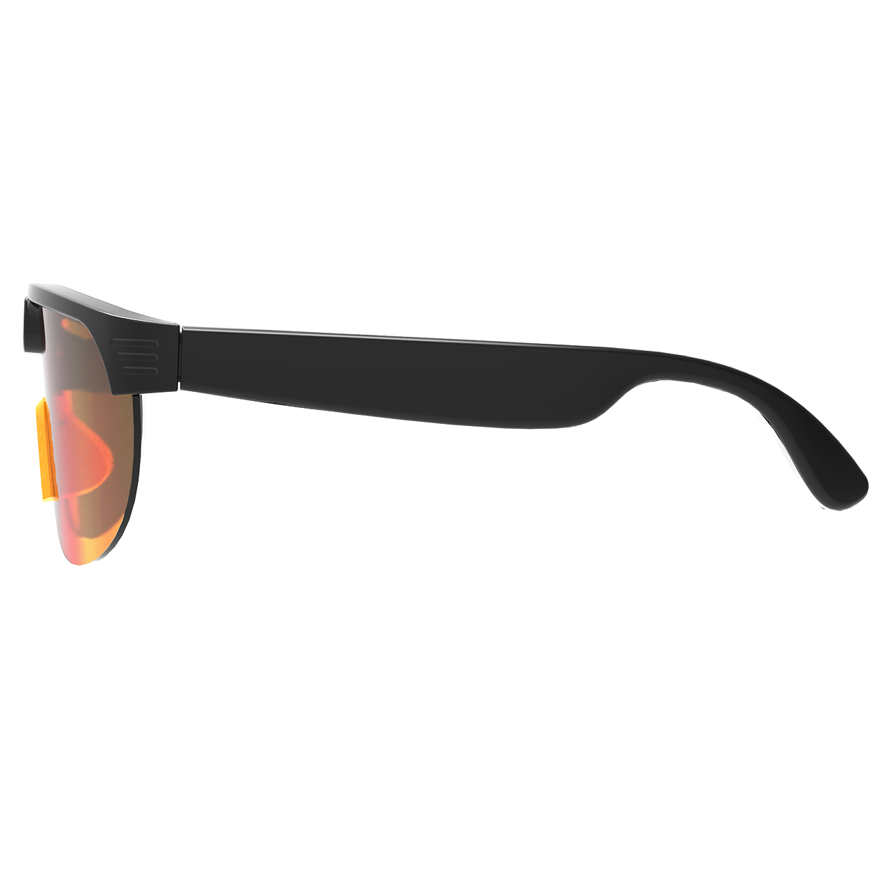 AI Smart Glasses Anti-shake 1080 HD Video Recording 8MP Camera Audio Cycling Sport Glasses Sunglasses-Orange Lens Color - 图片 3