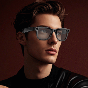 AI Glasses AG01-High Quality 2GB-Camera 8MP-410MaH Battery-Glossy Black Frame with Black Lens - 图片 1