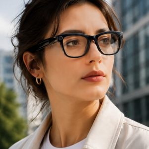 Smart AI Glasses-High Quality 2GB-Camera 8MP-410MaH Big Battery-Glossy Black Frame with Transparency Lens  AG01 - 图片 1