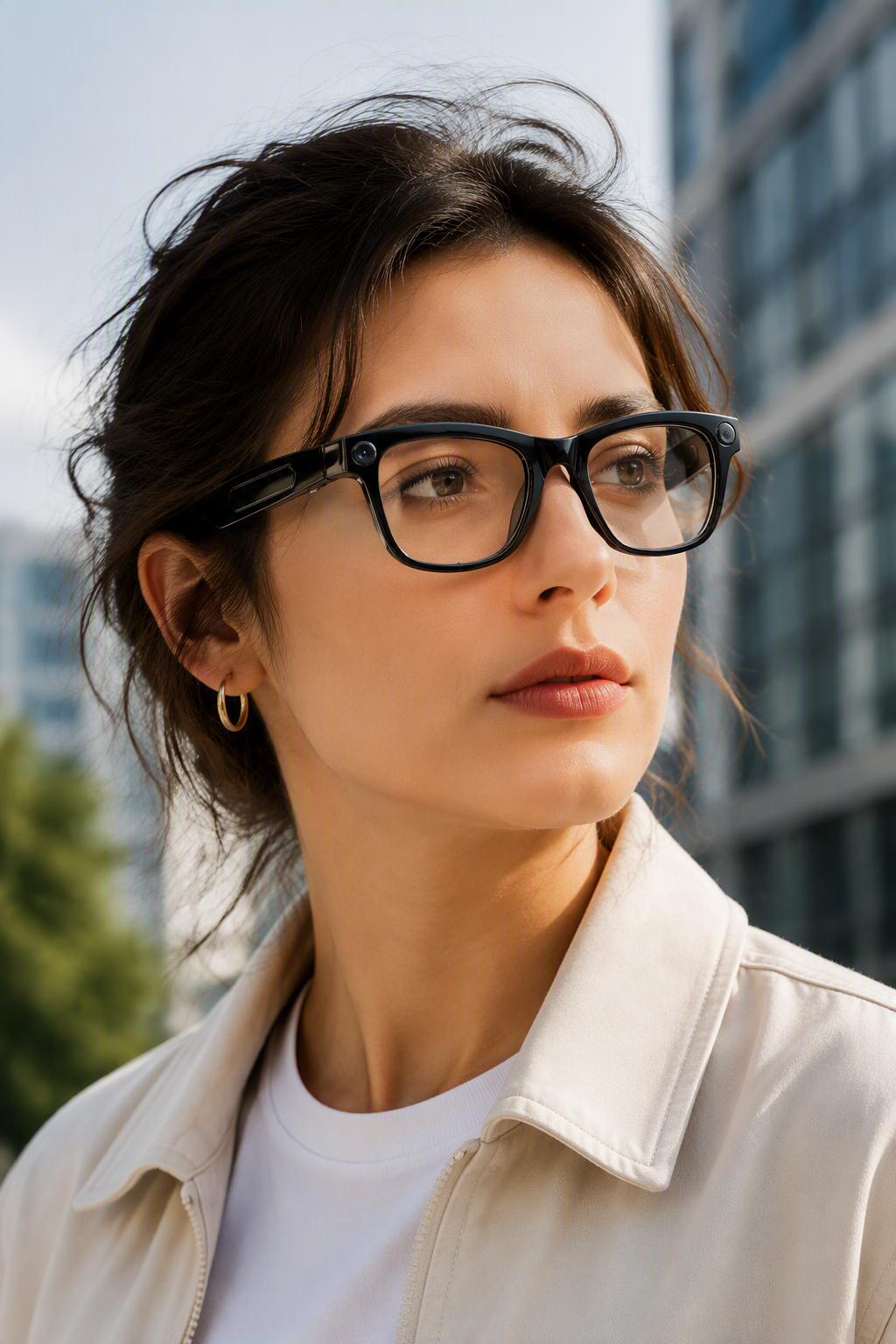 Smart AI Glasses-High Quality 2GB-Camera 8MP-410MaH Big Battery-Glossy Black Frame with Transparency Lens  AG01 - 图片 1