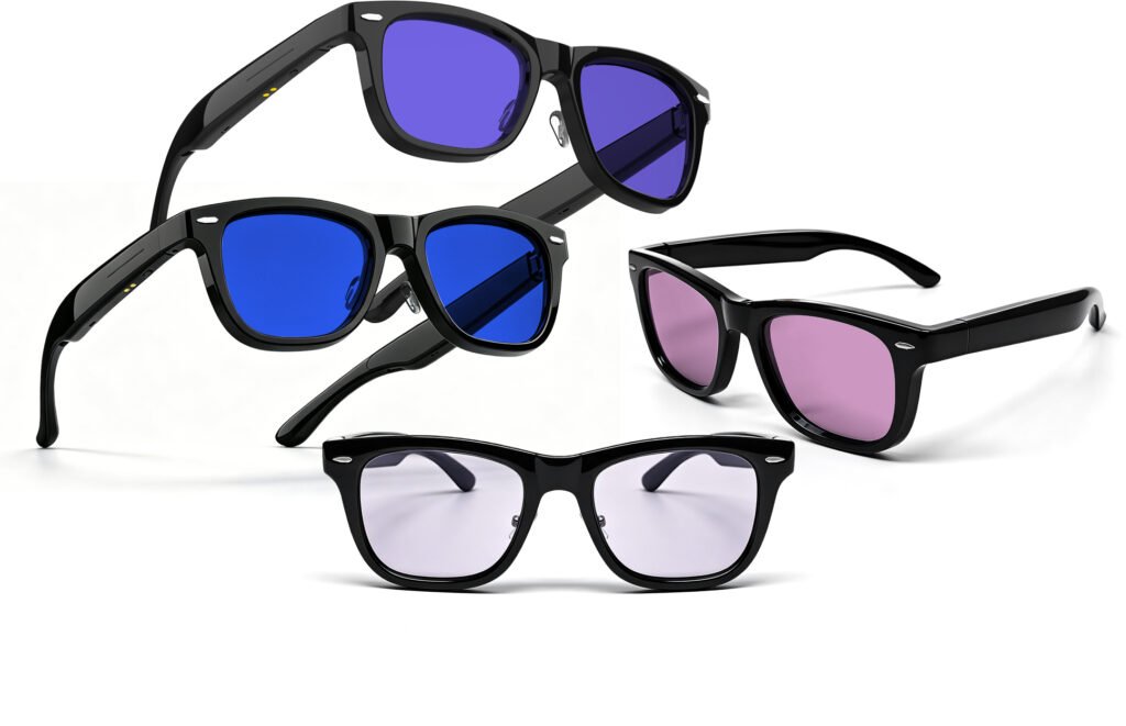 Smart Glasses-Electrochromic 4-colors HD Voice Call Fastest Color Switching Audio Glasses Sunglasses