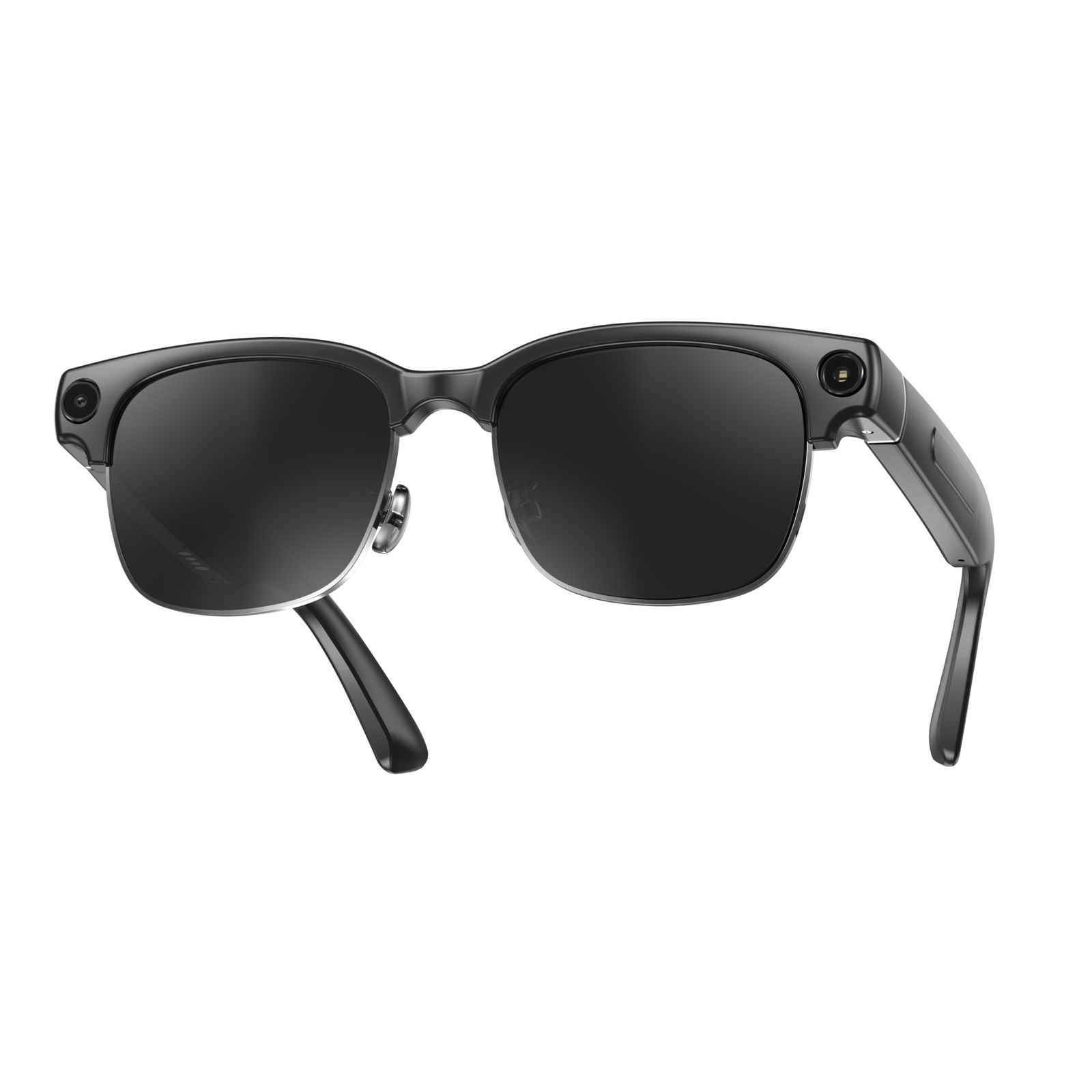 AI Smart Glasses Fashion Design 13MP Camera 4K HD Shooting AI Assittant Metal Frame Anti-Shake HIFI Sound Quality-Black Color - 图片 2