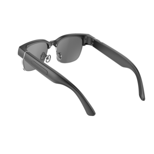 AI Smart Glasses Fashion Design 13MP Camera 4K HD Shooting AI Assittant Metal Frame Anti-Shake HIFI Sound Quality-Black Color - 图片 4